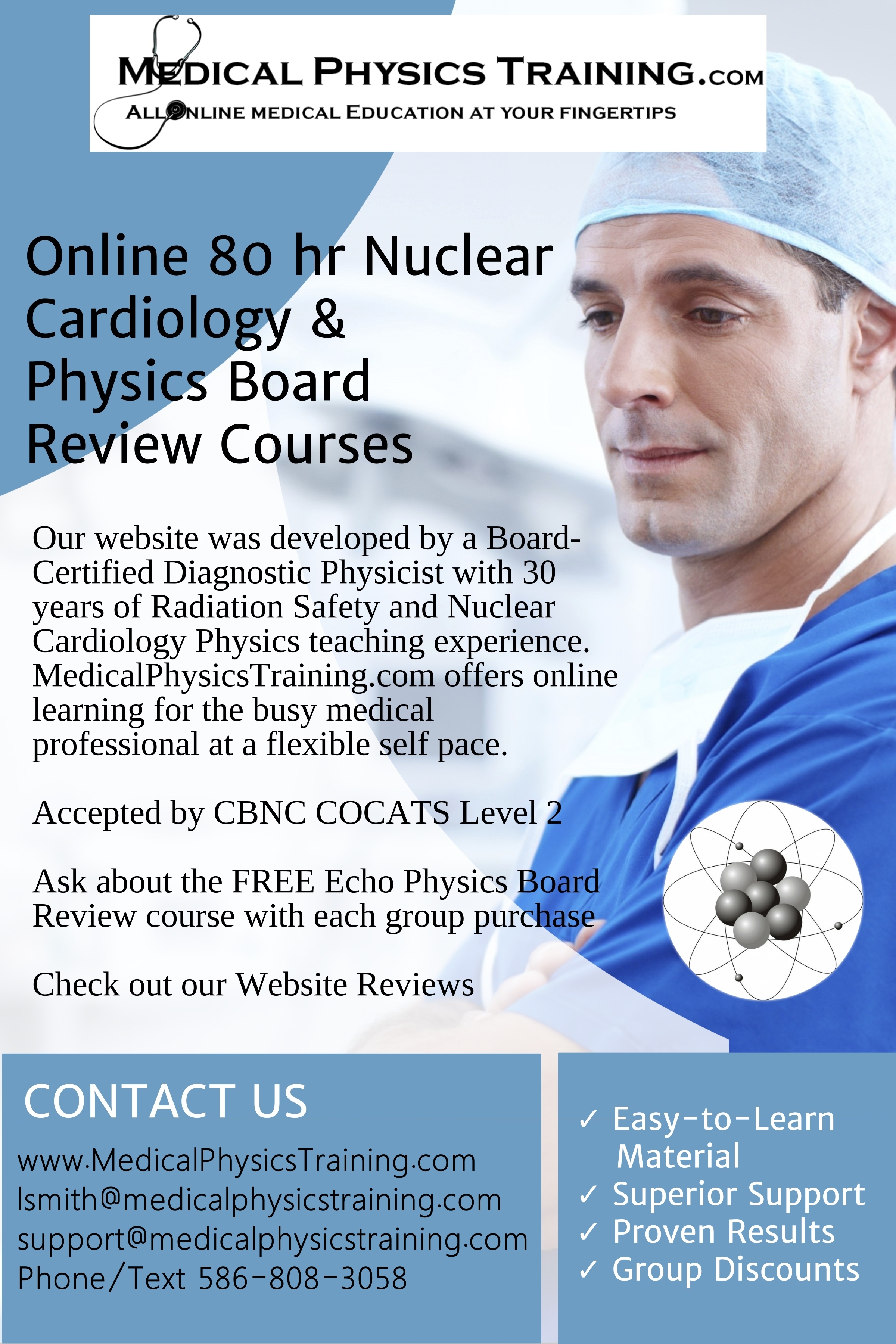 Medical Physics 80 hr Nuclear Cardiology Physics Flyer